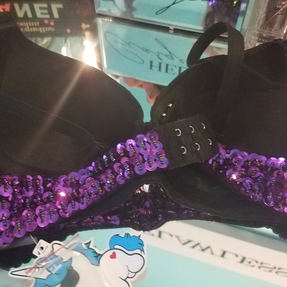 Purple Sequin Bra by I Heart Raves NWT Size M - Picture 3 of 4